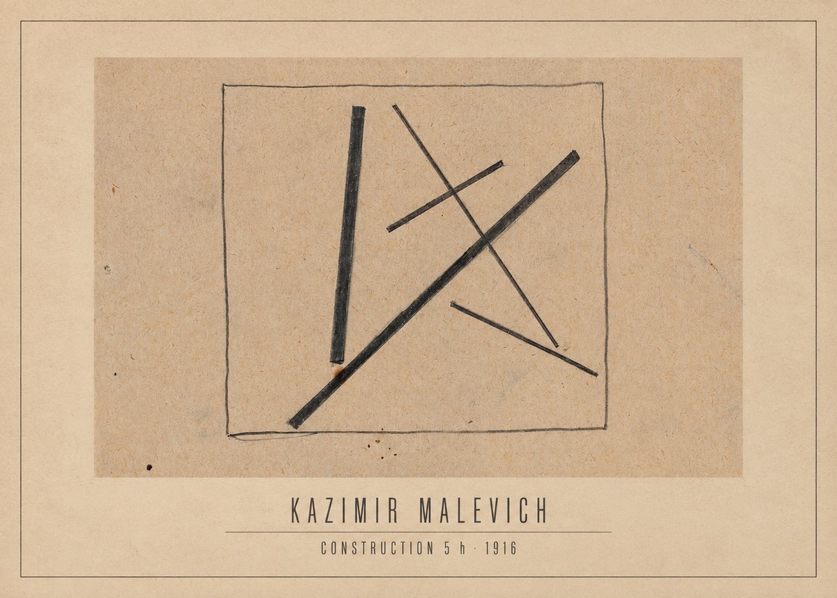 Kazimir Malevich Construction 5 H No3 - Plakát