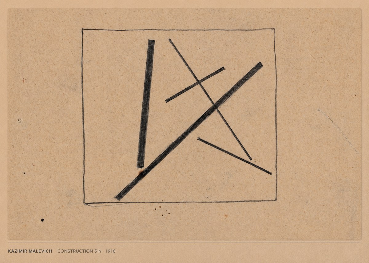 Kazimir Malevich Construction 5 H No5 - Plakát