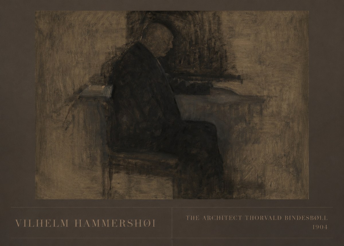Vilhelm Hammershøi The Architect Thorvald Bindesbøll No3 - Plakát