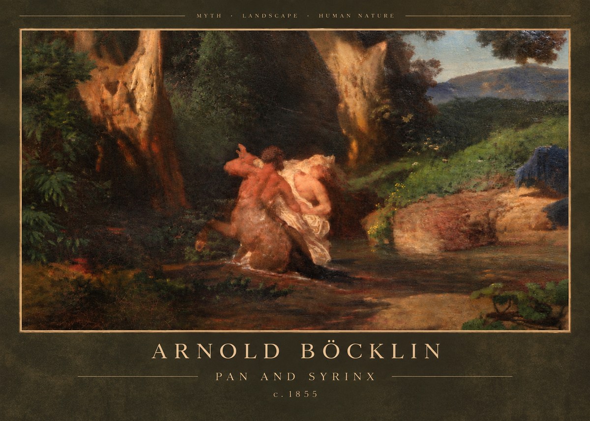 Arnold Böcklin Pan and Syrinx No5 - Plakát