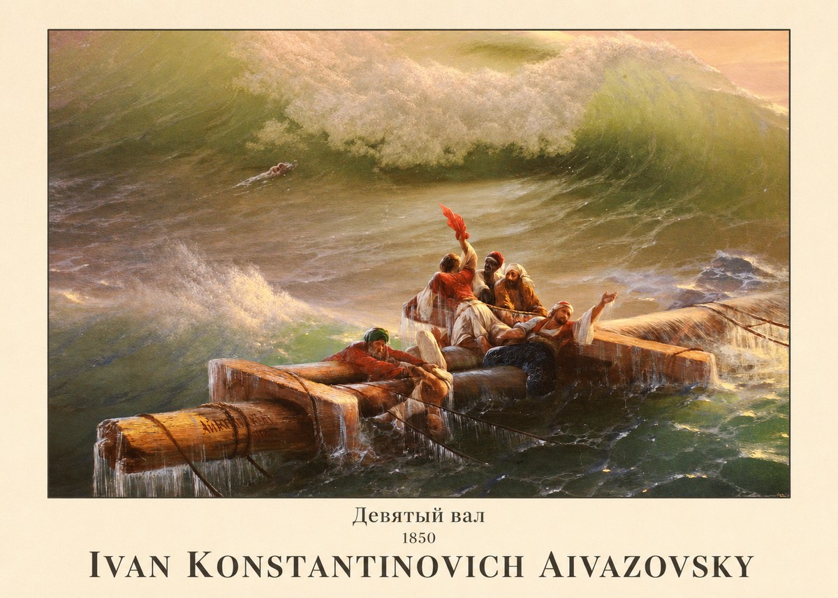Ivan Konstantinovich Aivazovsky Девятый Вал No1 - Plakát