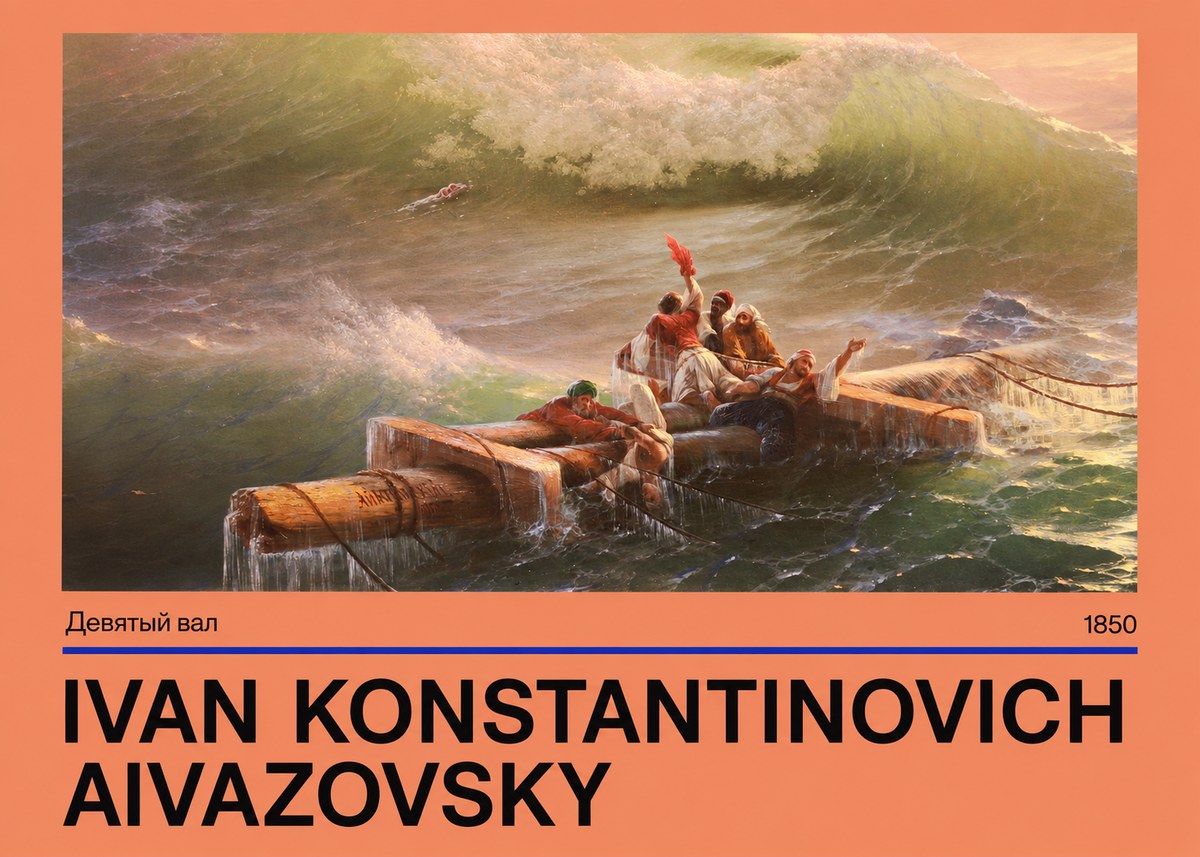 Ivan Konstantinovich Aivazovsky Девятый Вал No4 - Plakát