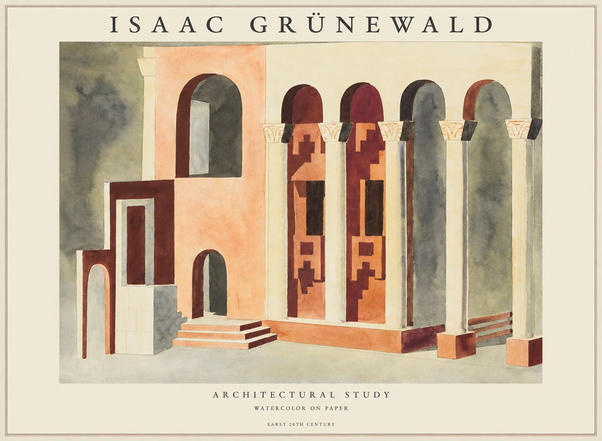 Isaac Grünewald Architectural Study II No1 - Plakát