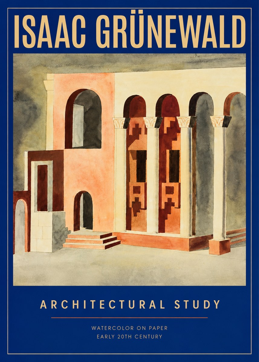 Isaac Grünewald Architectural Study II No3 - Plakát