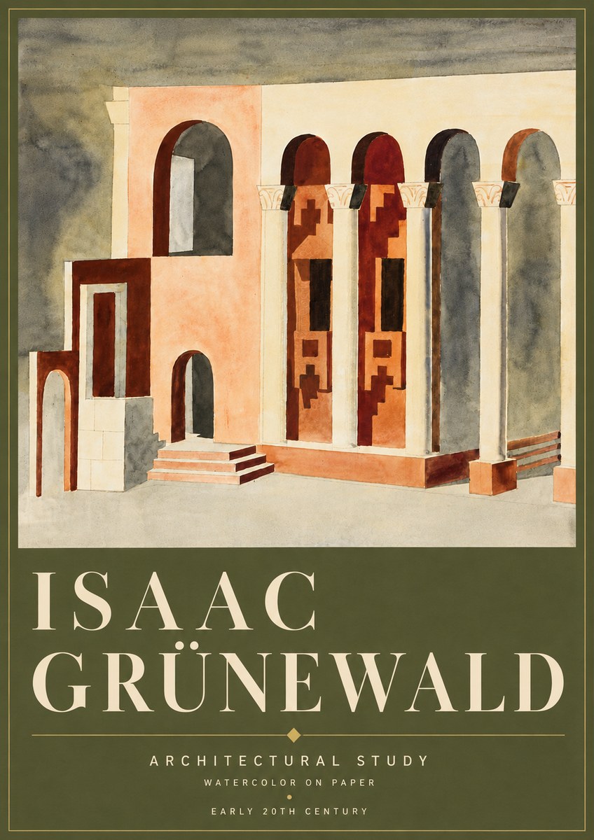 Isaac Grünewald Architectural Study II No6 - Plakát