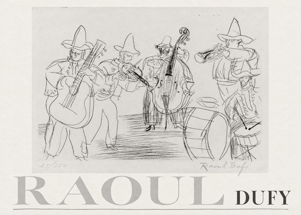 Raoul Dufy Musicians No3 - Plakát