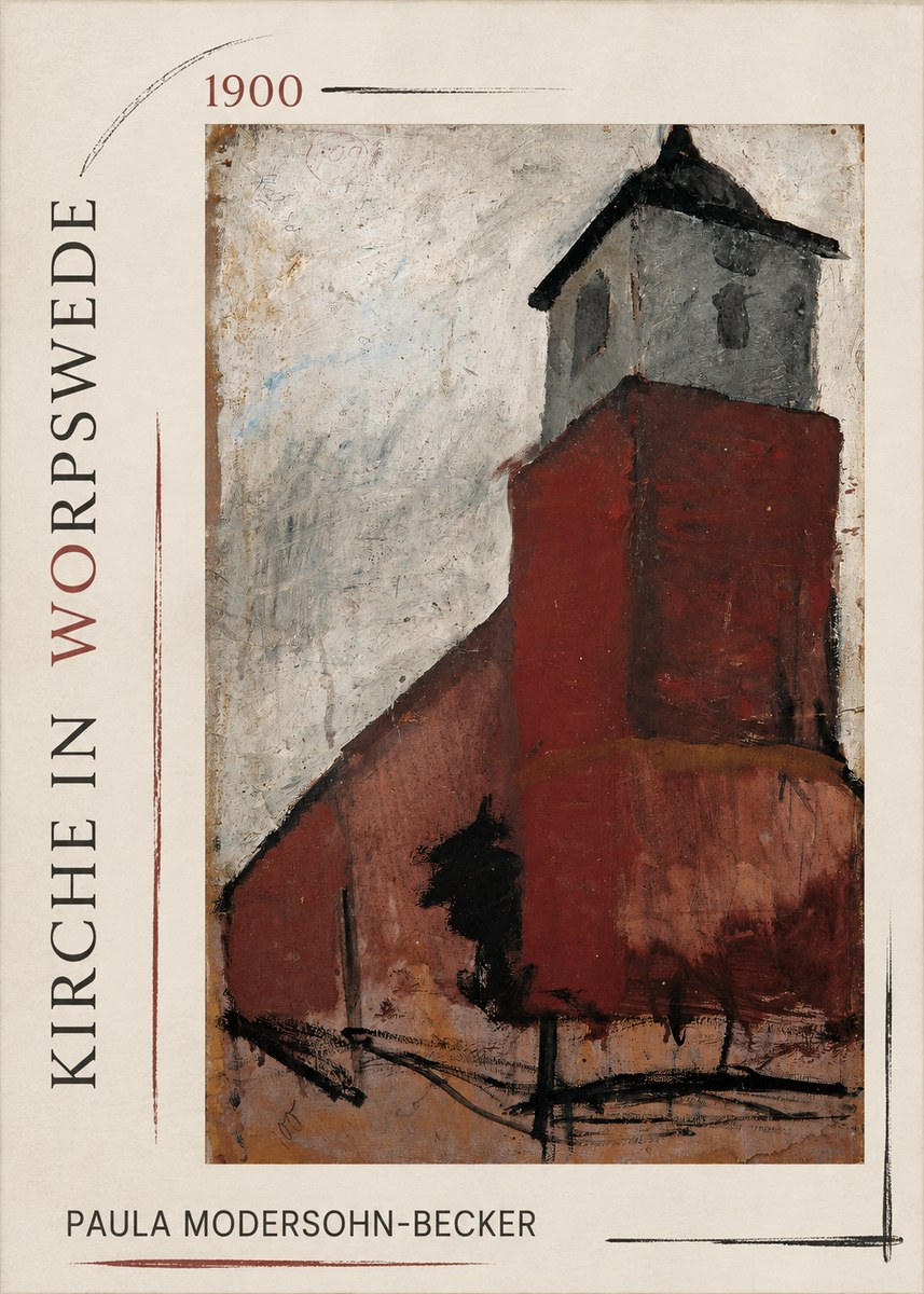 Paula Modersohn-Becker Kirche in Worpswede No1 - Plakát