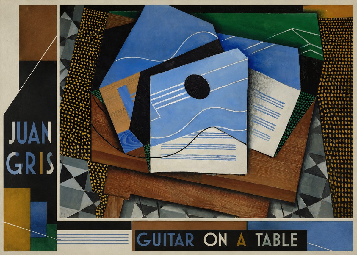 Juan Gris Guitar on a Table No2 - Plakát