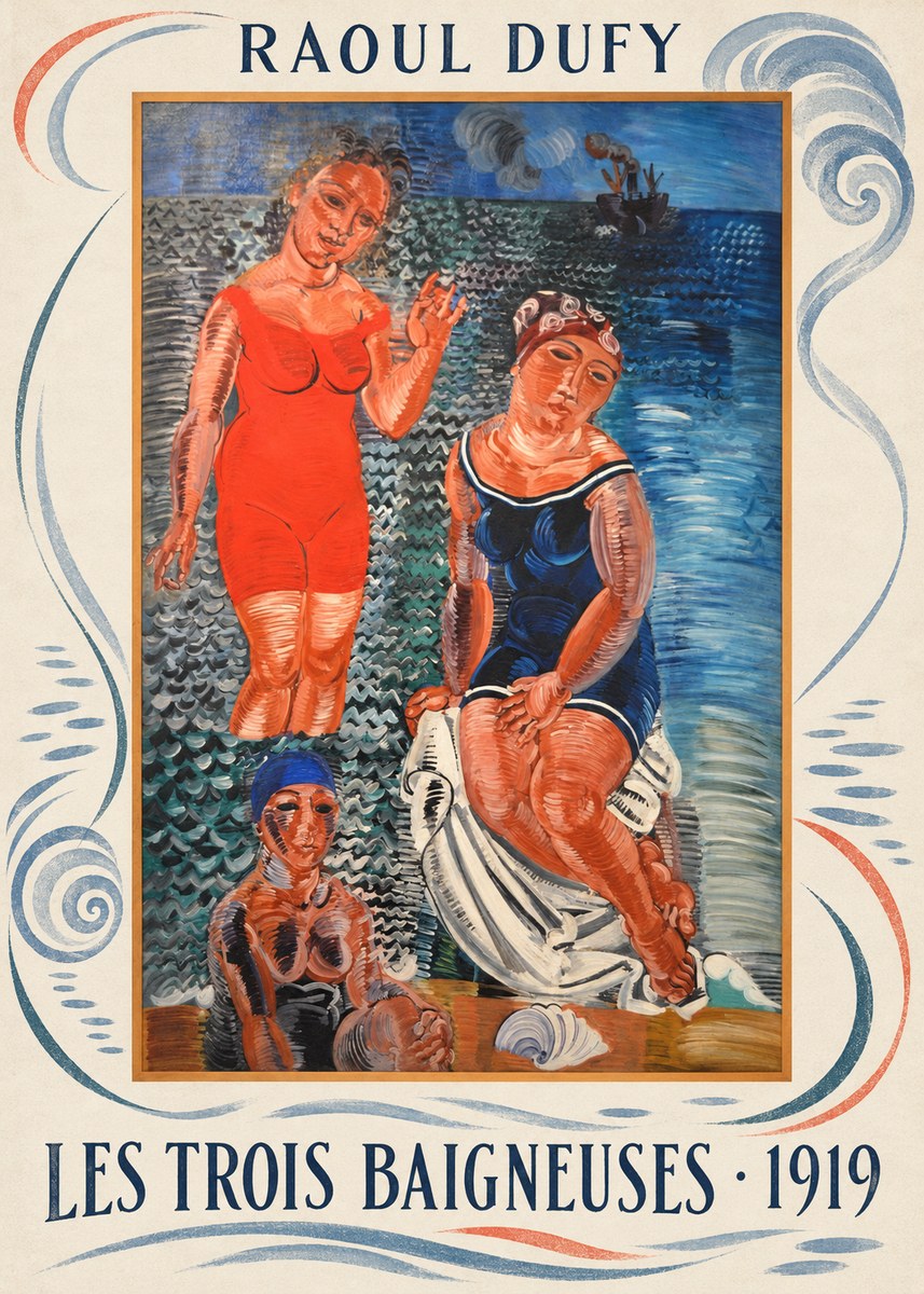 Raoul Dufy Les Trois Baigneuses No6 - Plakát