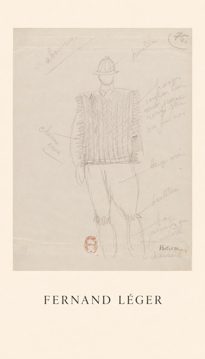 Fernand Léger Costume Study for a Male Figure No1 - Plakát