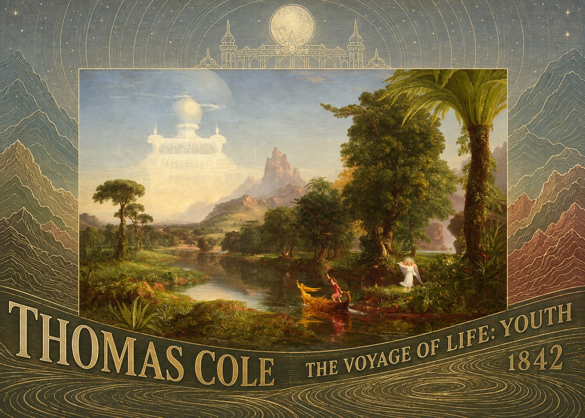 Thomas Cole The Voyage of Life: Youth III No6 - Plakát