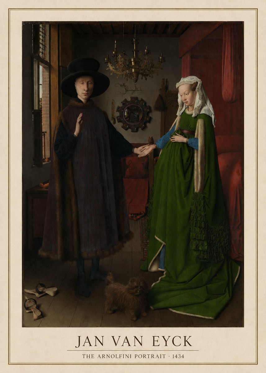 Jan van Eyck The Arnolfini Portrait VII No3 - Plakát
