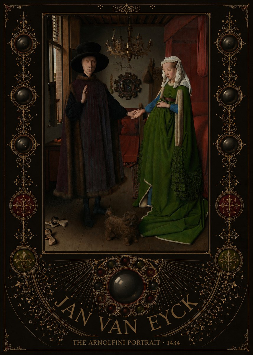 Jan van Eyck The Arnolfini Portrait VII No4 - Plakát