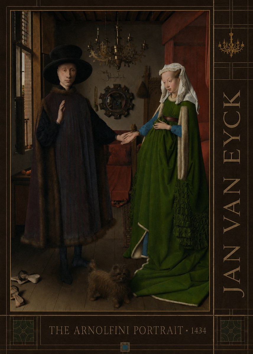 Jan van Eyck The Arnolfini Portrait VII No5 - Plakát