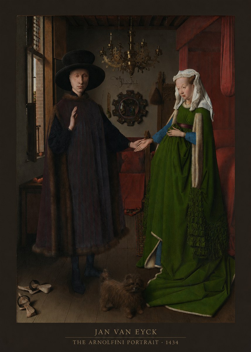 Jan van Eyck The Arnolfini Portrait VII No6 - Plakát