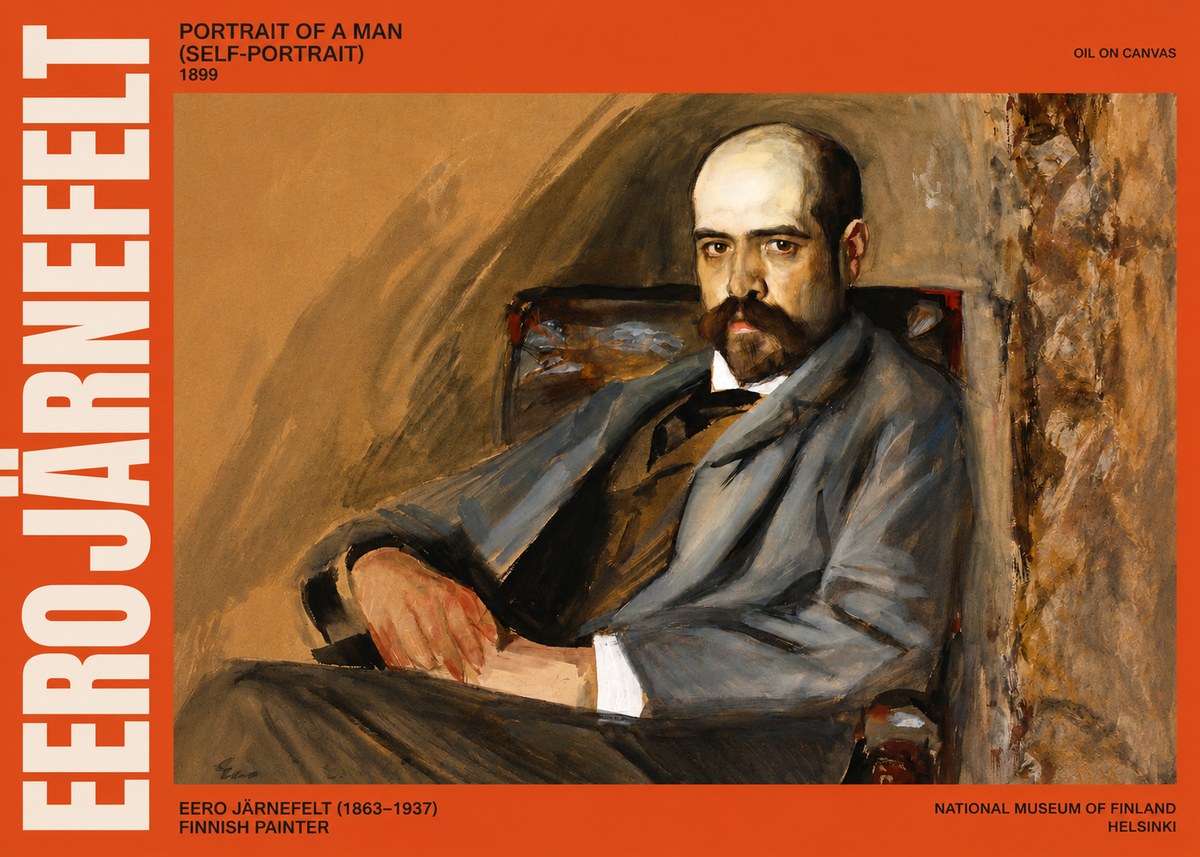 Eero Järnefelt Portrait of a Man (Self-portrait) No2 - Plakát