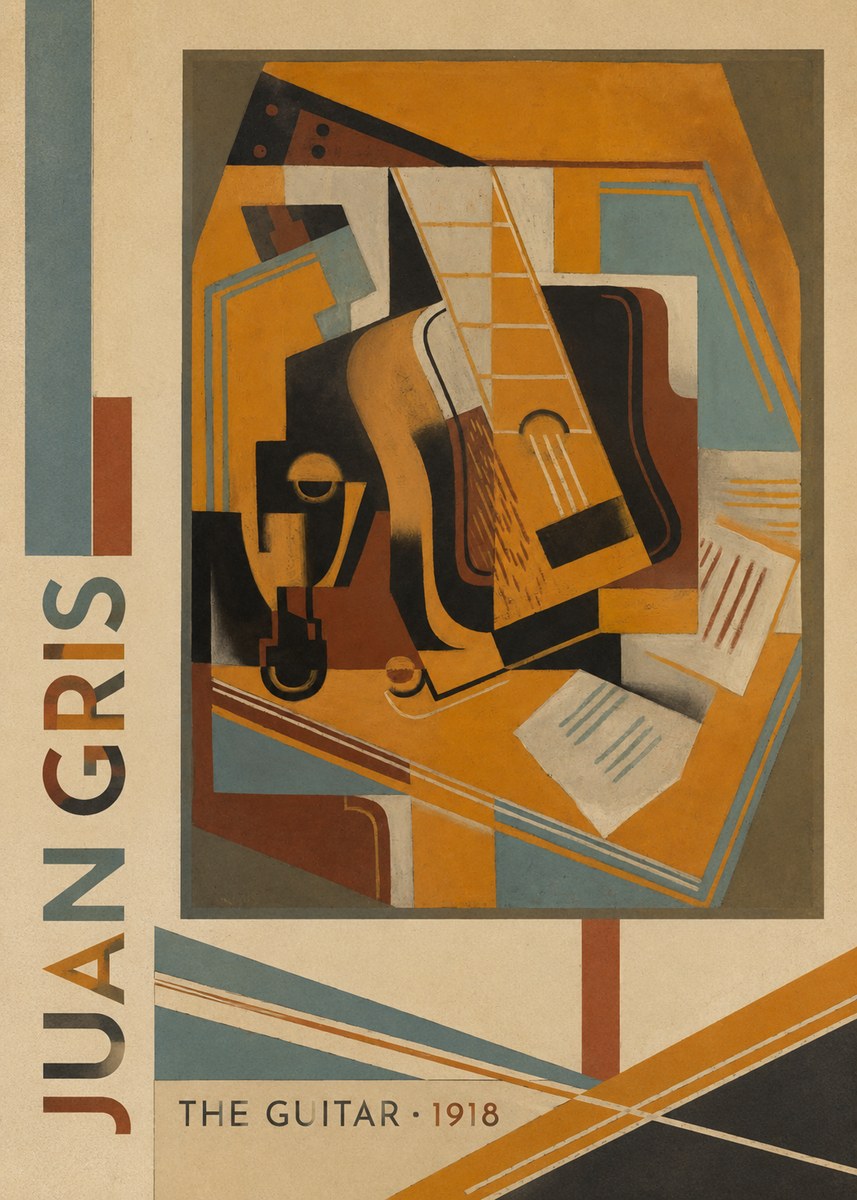 Juan Gris The Guitar No2 - Plakát