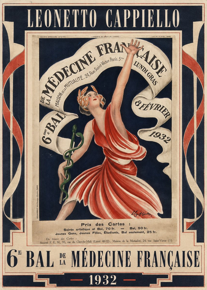 Leonetto Cappiello 6E Bal De La Médecine Française - 1932 No1 - Plakát