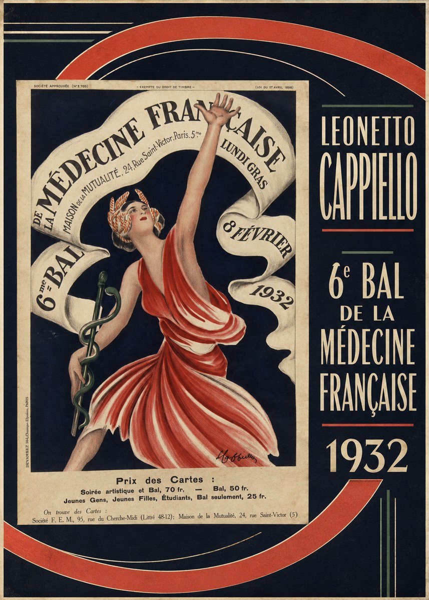 Leonetto Cappiello 6E Bal De La Médecine Française - 1932 No4 - Plakát