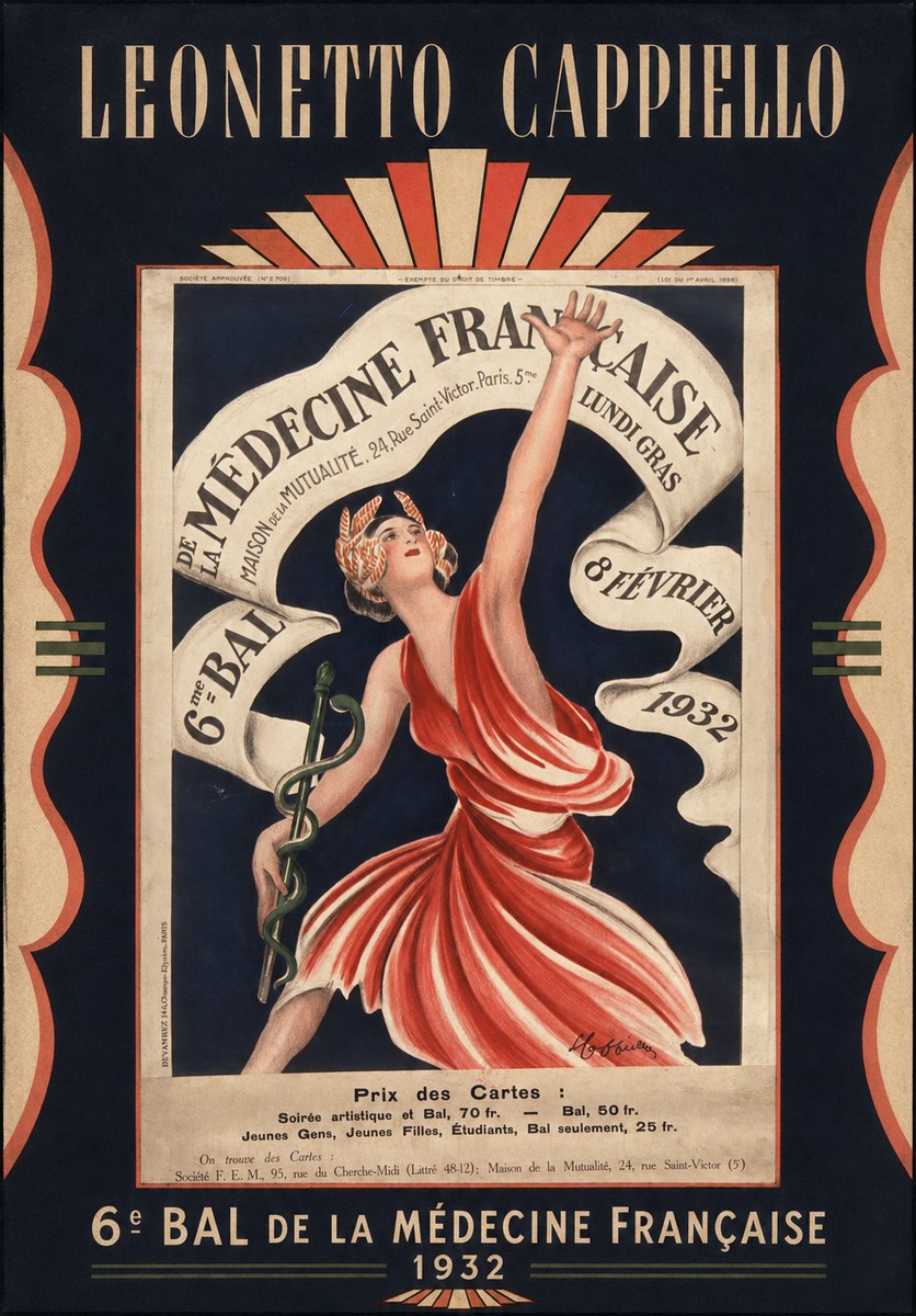 Leonetto Cappiello 6E Bal De La Médecine Française - 1932 No6 - Plakát