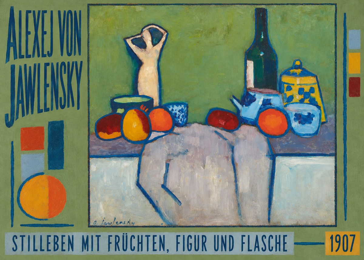 Alexej von Jawlensky Stilleben Mit Früchten, Figur Und Flasche 1907 No2 - Plakát
