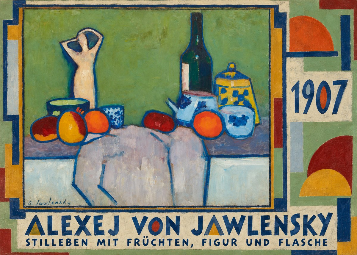 Alexej von Jawlensky Stilleben Mit Früchten, Figur Und Flasche 1907 No4 - Plakát