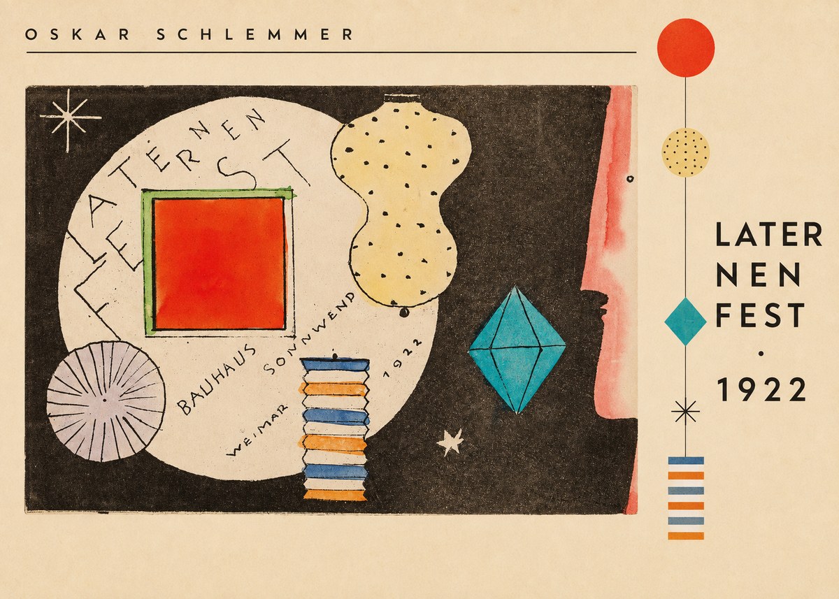 Oskar Schlemmer Laternenfest No3 - Plakát