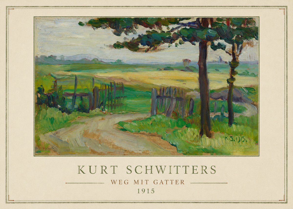 Kurt Schwitters Weg Mit Gatter No1 - Plakát