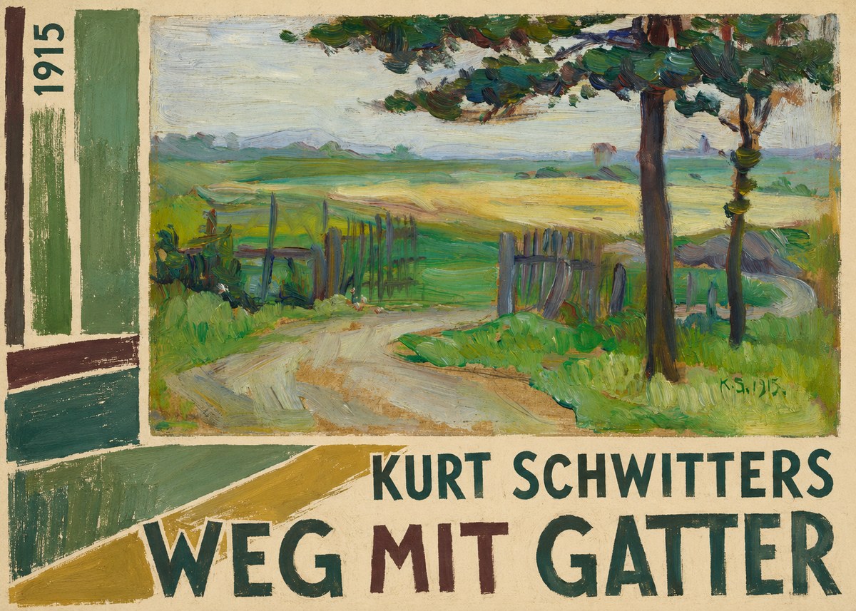 Kurt Schwitters Weg Mit Gatter No2 - Plakát