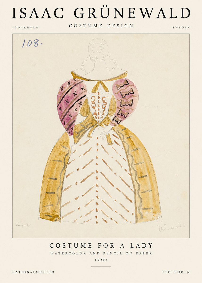 Isaac Grünewald Costume Design XII No2 - Plakát