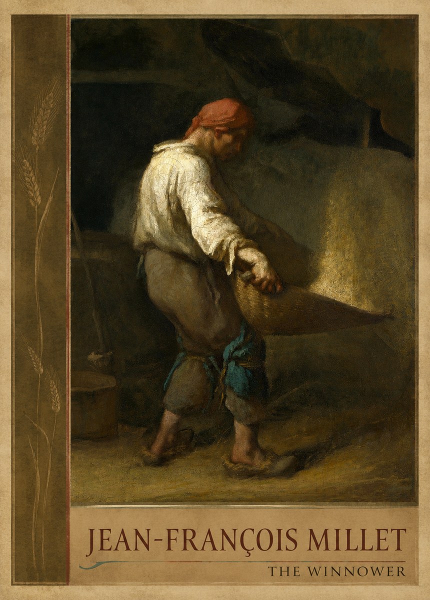 Jean-François Millet The Winnower No2 - Plakát