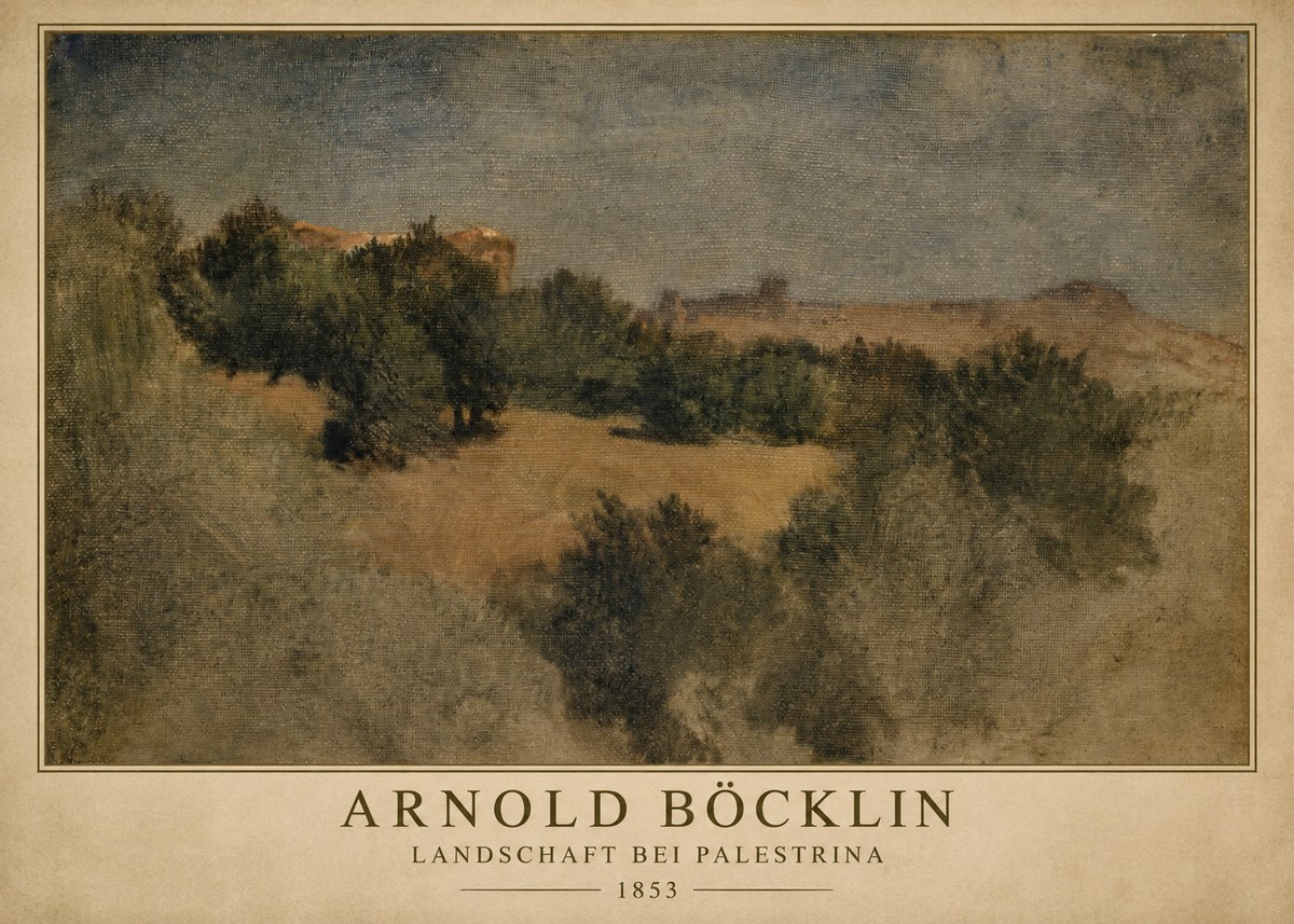 Arnold Böcklin Landschaft Bei Palestrina No1 - Plakát