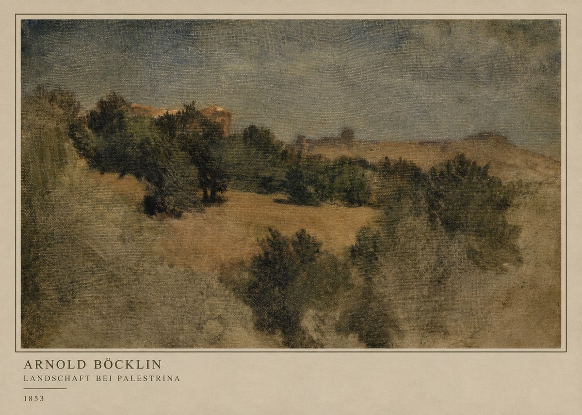 Arnold Böcklin Landschaft Bei Palestrina No3 - Plakát