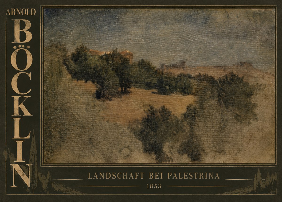 Arnold Böcklin Landschaft Bei Palestrina No5 - Plakát
