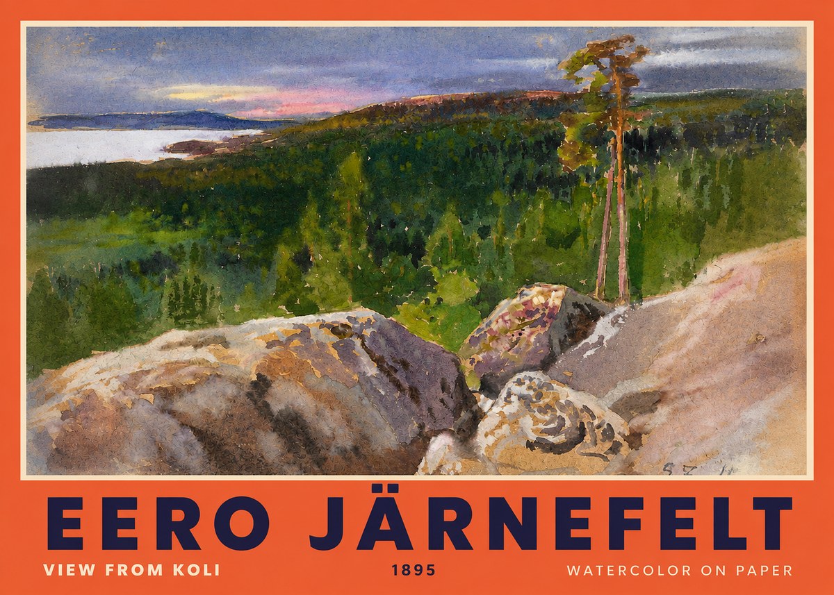 Eero Järnefelt View from Koli No2 - Plakát