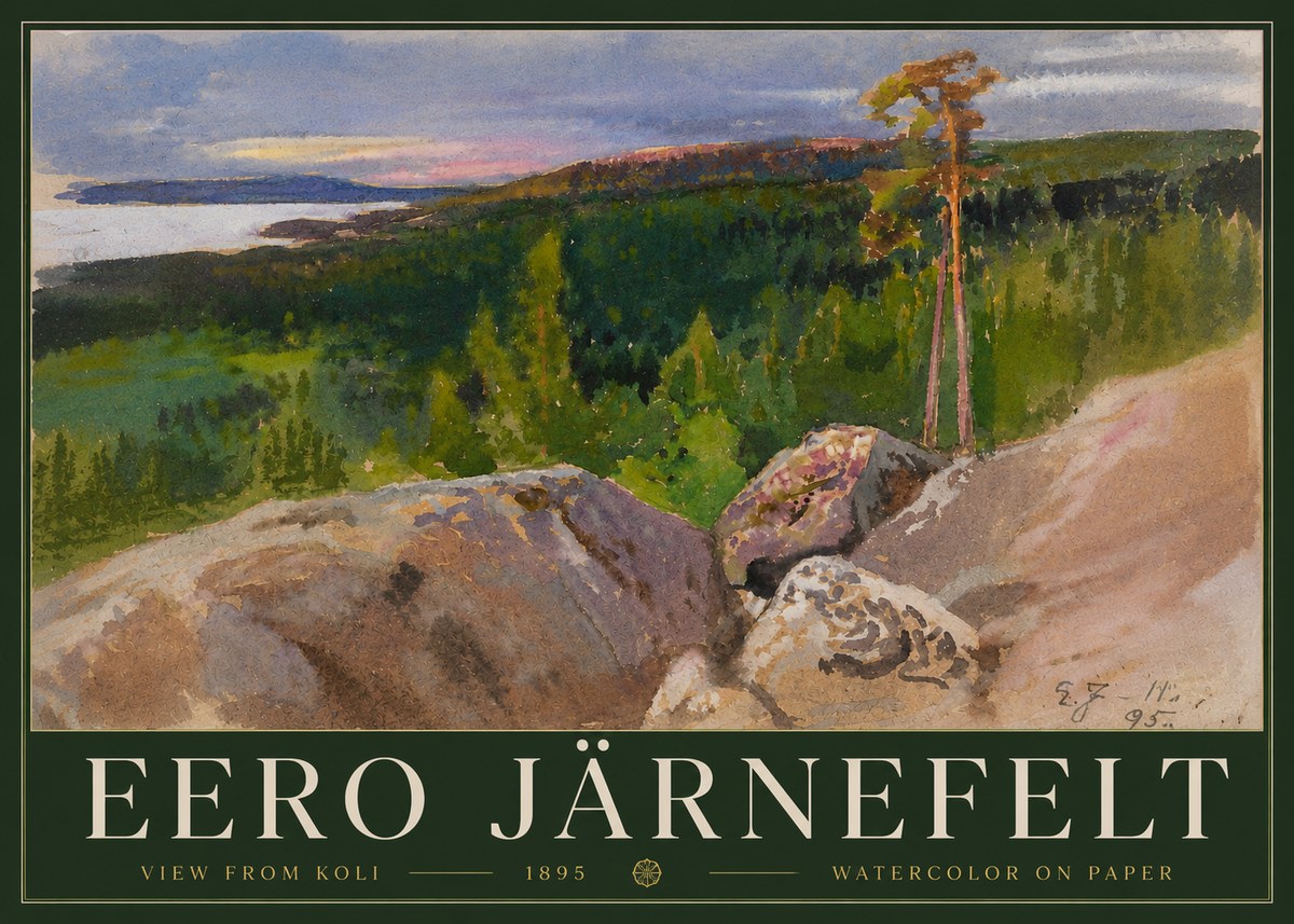 Eero Järnefelt View from Koli No3 - Plakát