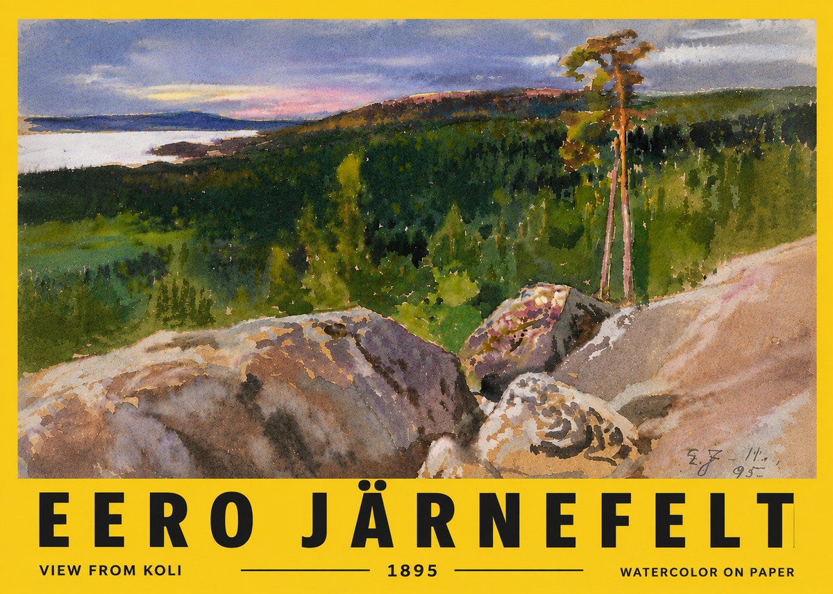 Eero Järnefelt View from Koli No6 - Plakát