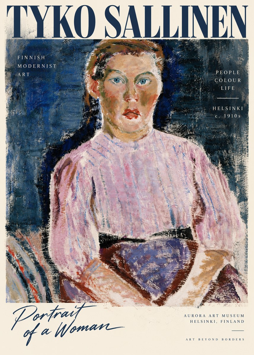 Tyko Sallinen Portrait of a Woman II No3 - Plakát
