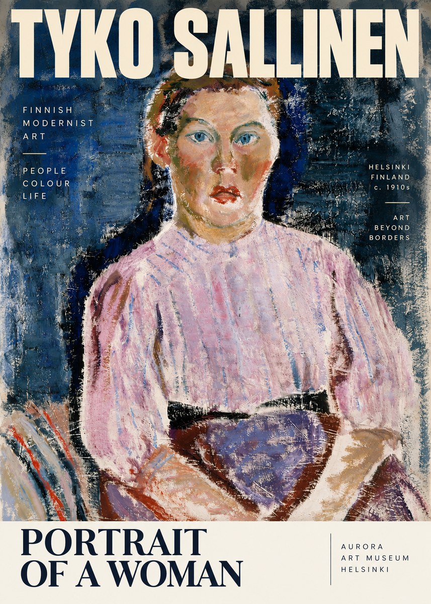 Tyko Sallinen Portrait of a Woman II No4 - Plakát