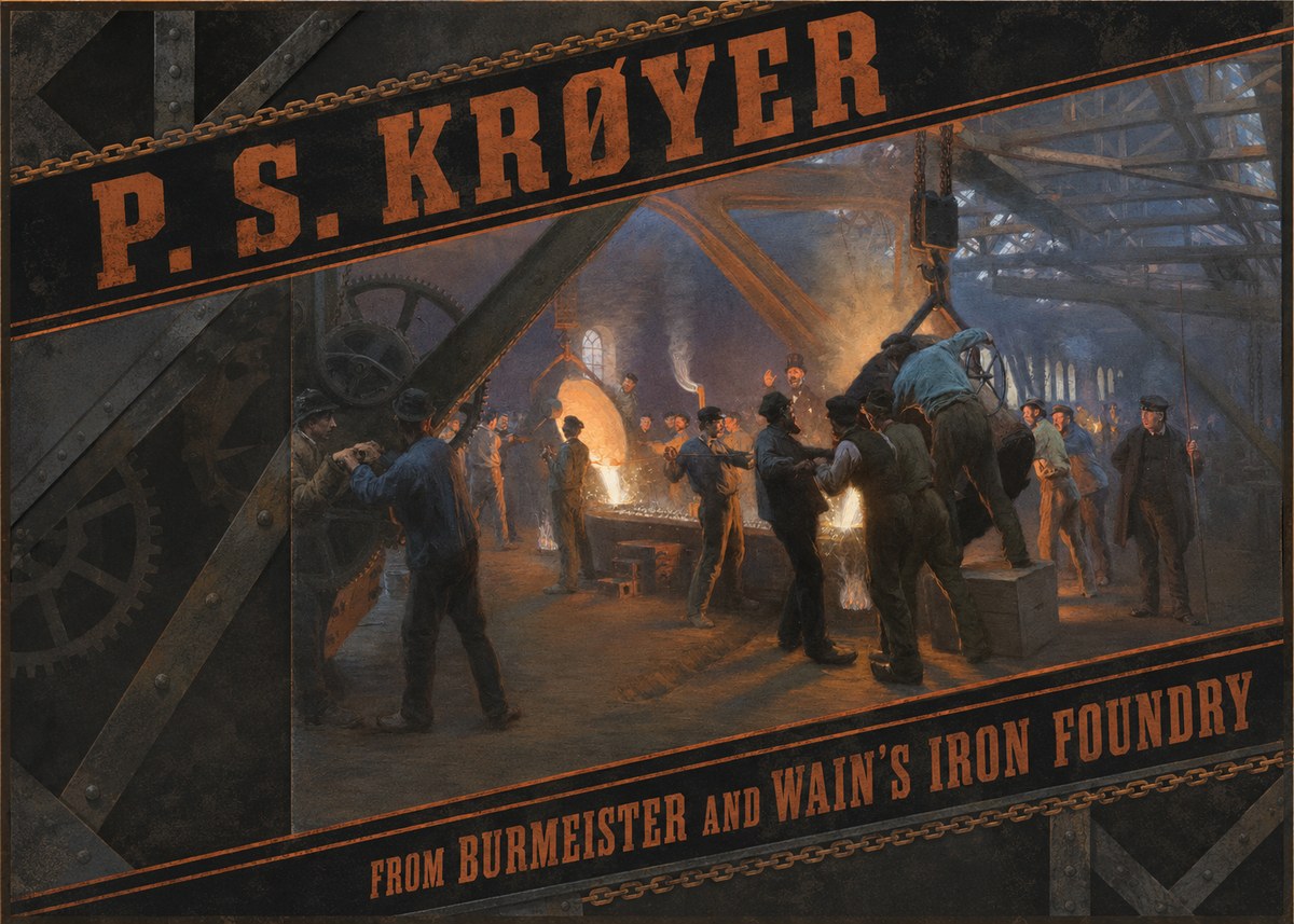 P.S. Krøyer From Burmeister and Wain's Iron Foundry No2 - Plakát
