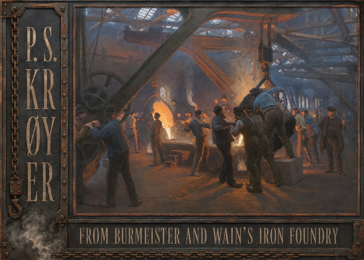 P.S. Krøyer From Burmeister and Wain's Iron Foundry No3 - Plakát