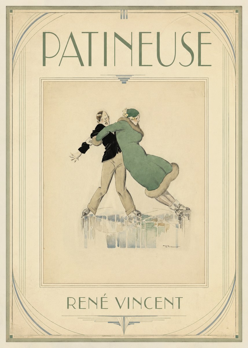 René Vincent Patineuse No1 - Plakát