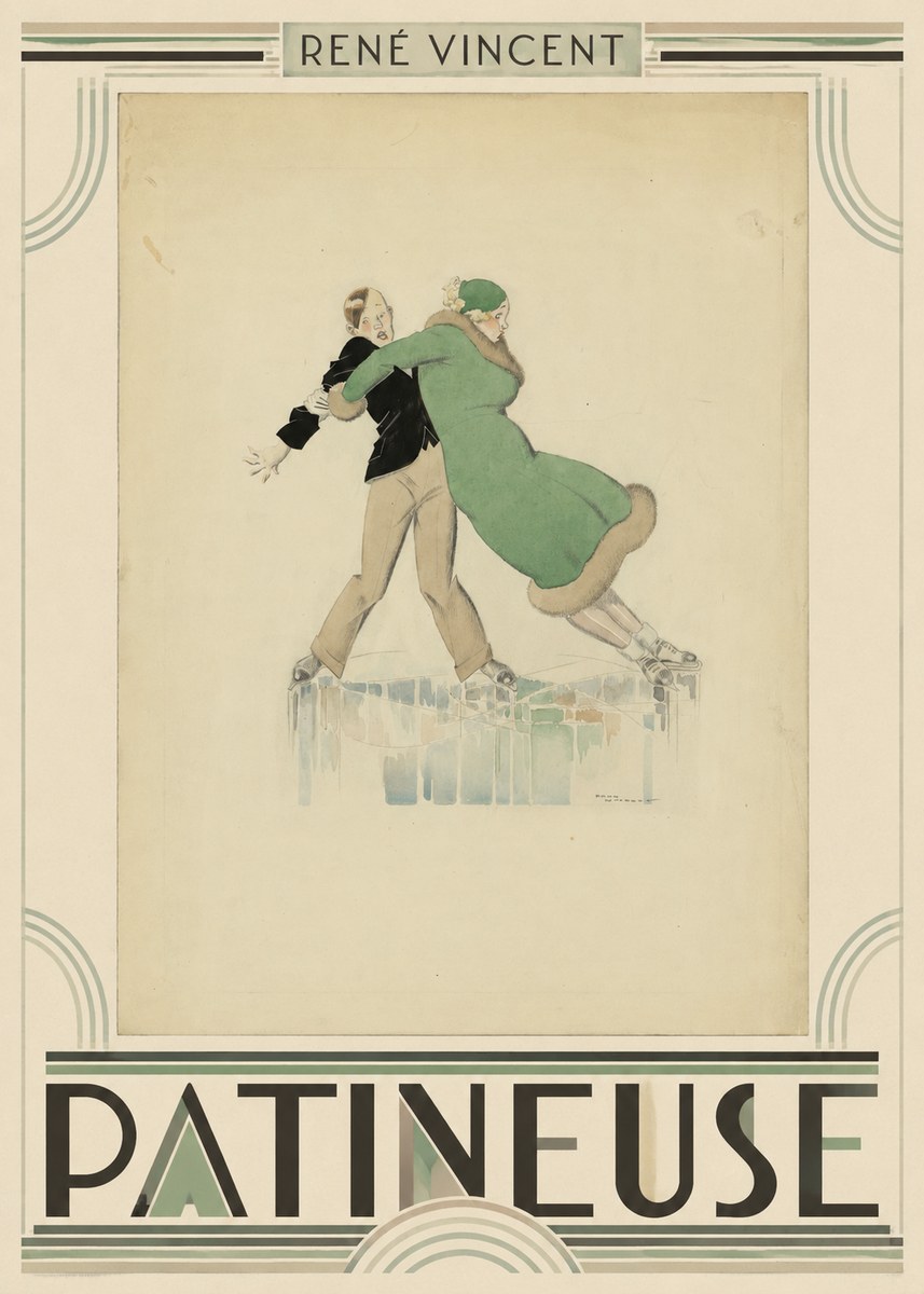 René Vincent Patineuse No5 - Plakát