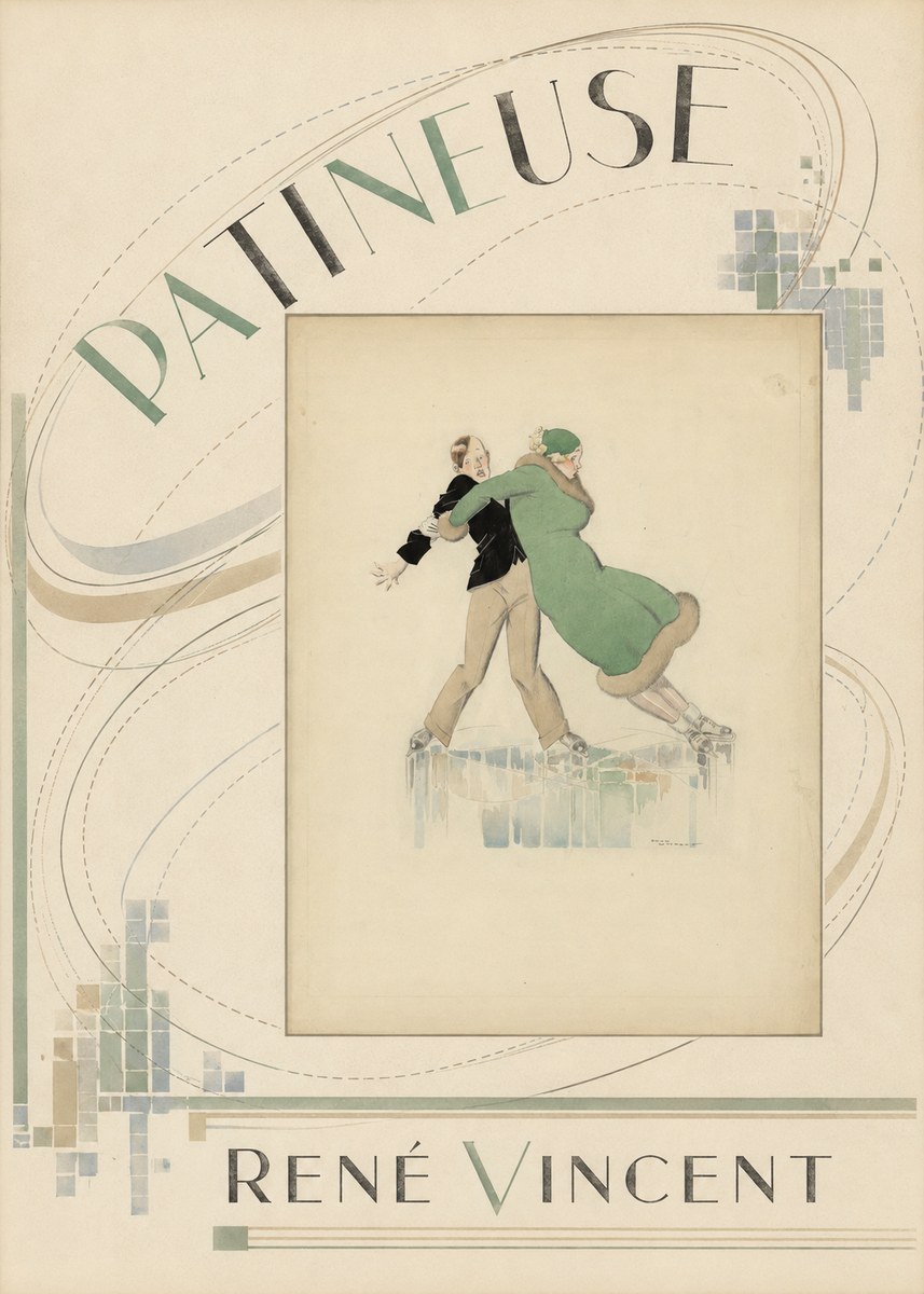 René Vincent Patineuse No6 - Plakát