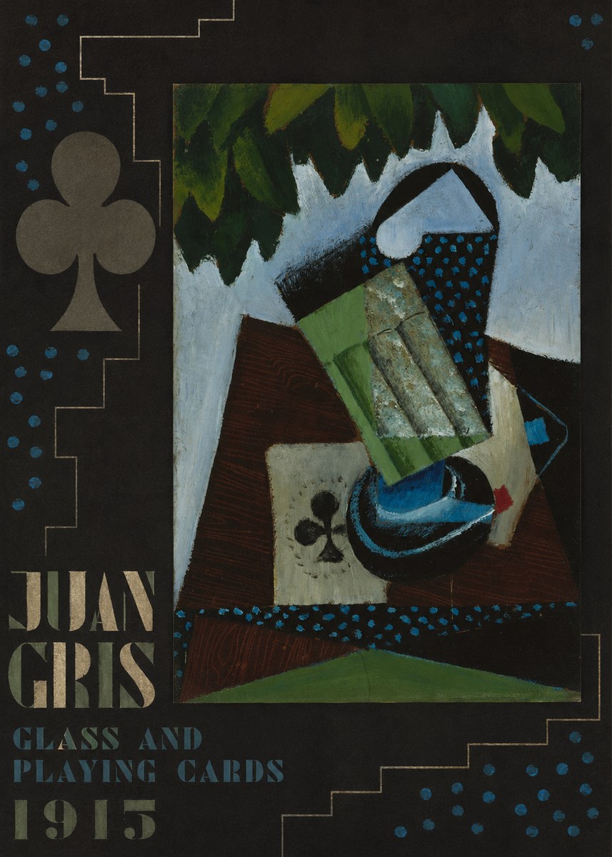 Juan Gris Glass and Playing Cards No5 - Plakát