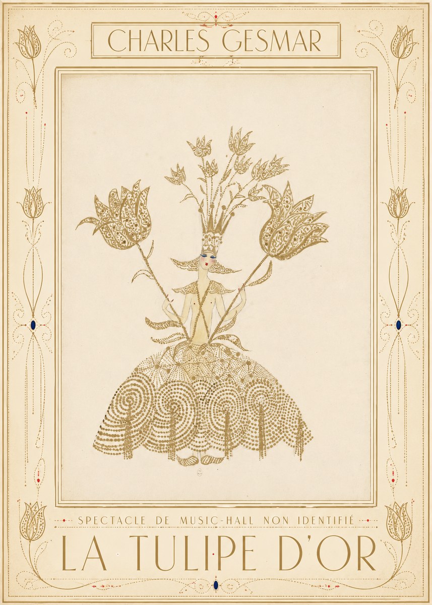 Charles Gesmar La Tulipe D'or No1 - Plakát