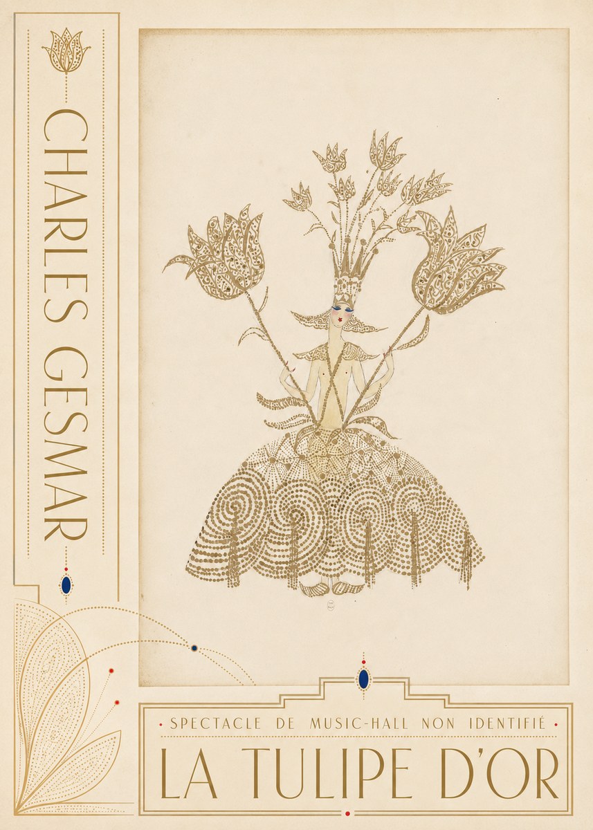 Charles Gesmar La Tulipe D'or No2 - Plakát