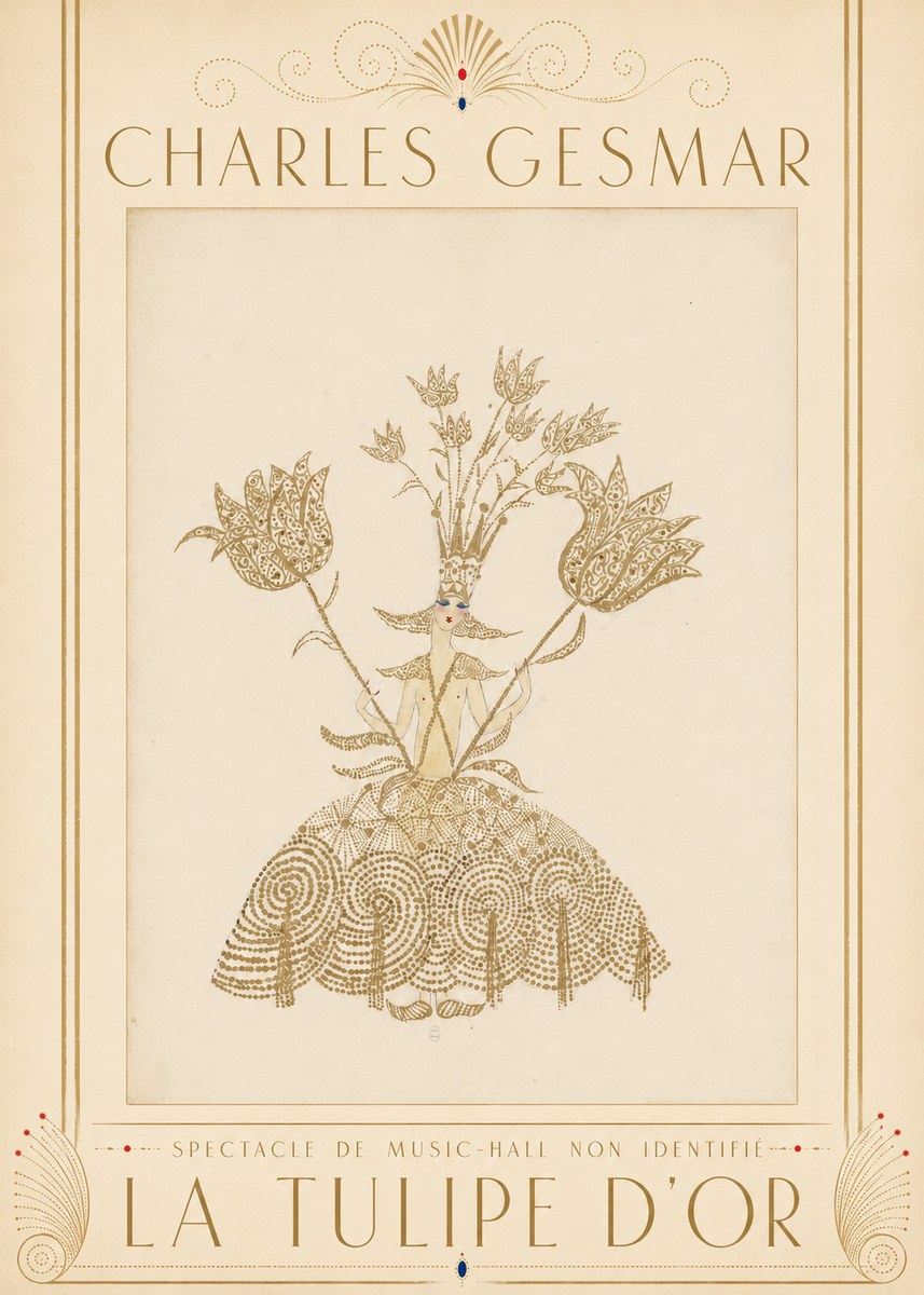 Charles Gesmar La Tulipe D'or No3 - Plakát