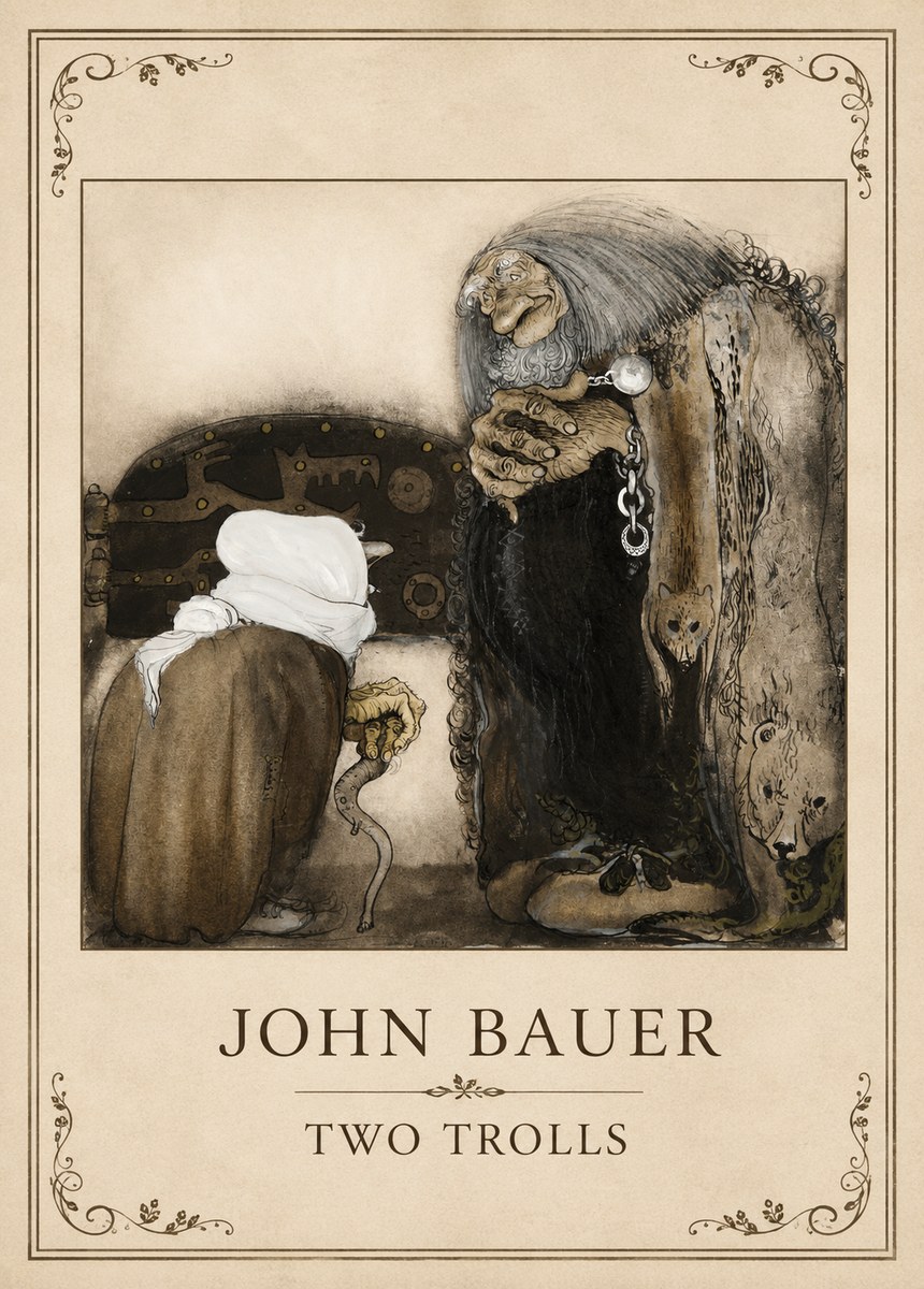 John Bauer Two Trolls No1 - Plakát