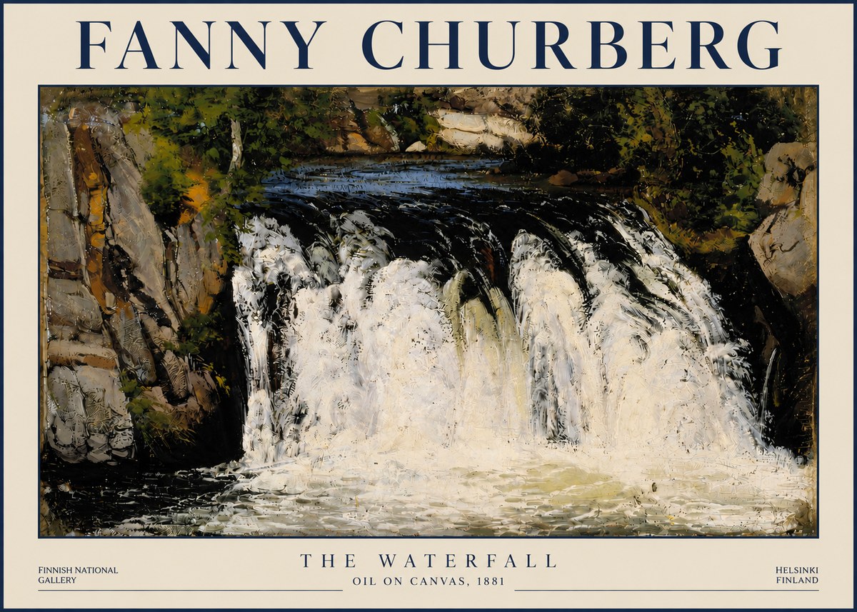 Fanny Churberg The Waterfall No3 - Plakát